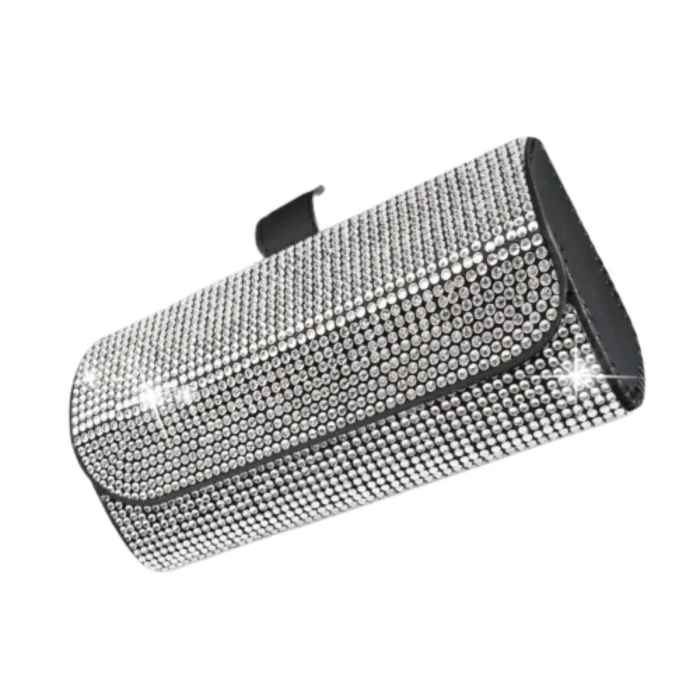 Bling Sun Visor Glasses Case Luxury PU Leather Car Eyeglasses Holder Clip Organizer Crystal Sunglasses Storage Box Driving
Bling Sun Visor Glasses Case Luxury PU Leather Car Eyeglasses Holder Clip Organizer Crystal Sunglasses Storage Box Driving