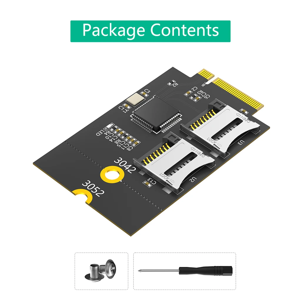 Двойная карта Micro SD TF для NGFF M.2 Key B 3042/3052 Адаптер поддерживает USB-адаптер шины M.2 Key B на двойную карту TF для слота WWAN
Двойная карта Micro SD TF для NGFF M.2 Key B 3042/3052 Адаптер поддерживает USB-адаптер шины M.2 Key B на двойную карту TF для слота WWAN