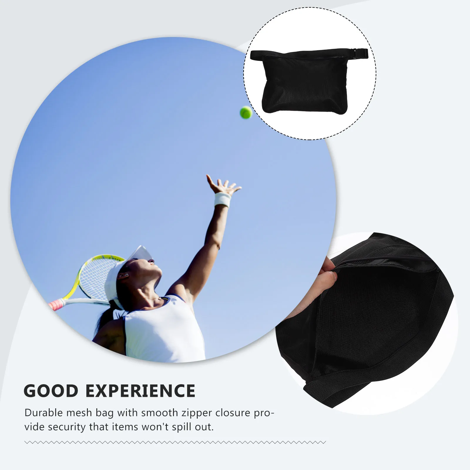 Portable Ball Picker Bag Oxford Cloth Storage Golf Table Tennis Balls Reusable Mesh Waist Pack Durable Lightweight Tennis
Portable Ball Picker Bag Oxford Cloth Storage Golf Table Tennis Balls Reusable Mesh Waist Pack Durable Lightweight Tennis