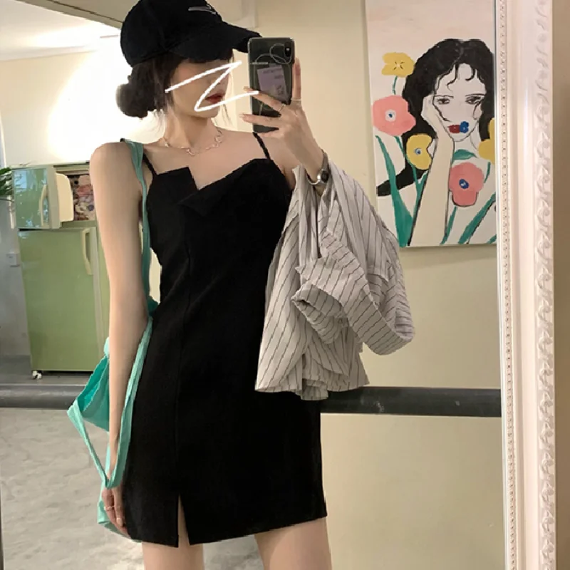 Fashion Korean Women Sexy Bodycon Dress Sleeveless Backless Irregular Design Skinny Dress Club Evening Party Black Mini Dress
Fashion Korean Women Sexy Bodycon Dress Sleeveless Backless Irregular Design Skinny Dress Club Evening Party Black Mini Dress
