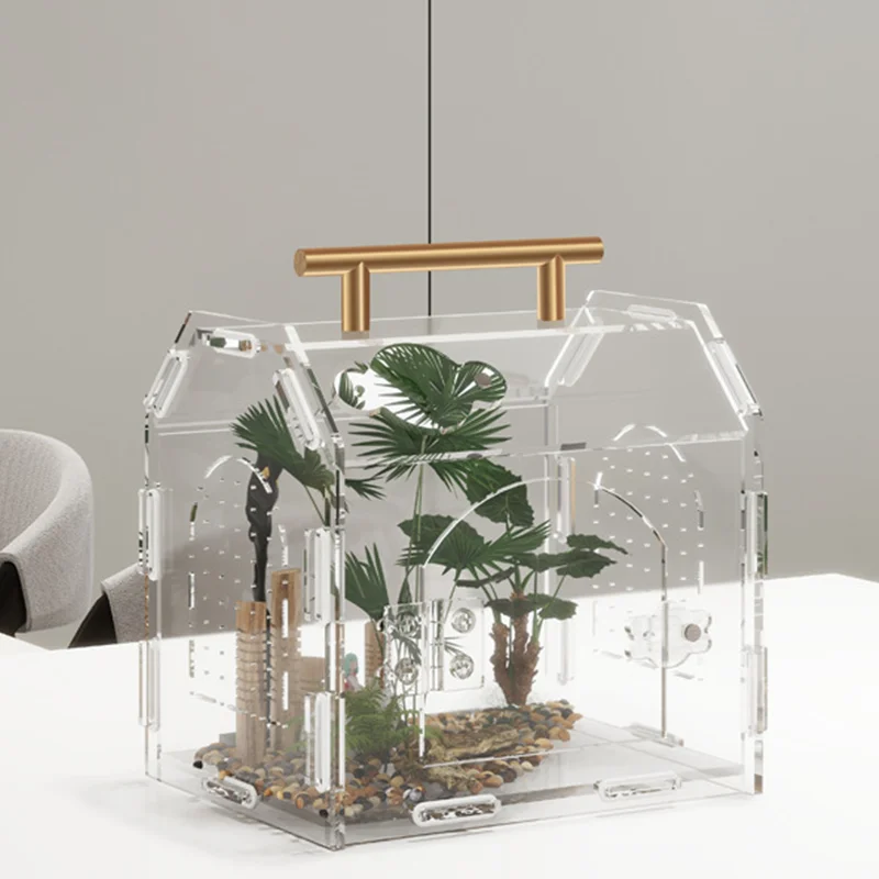 Mini Amphibians Terrarium Ventilation Reptile Breeding Box Anti-escape Lizard Habitat Cage Transparent Insect Feeding Box
Mini Amphibians Terrarium Ventilation Reptile Breeding Box Anti-escape Lizard Habitat Cage Transparent Insect Feeding Box