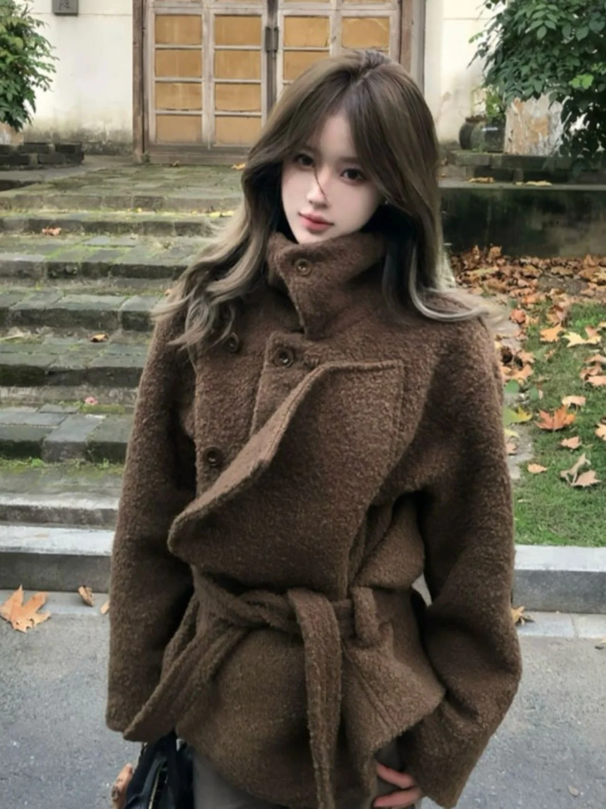 Korean Style Short Stand Collar Woolen Coat Women's Fashionable Size Spring Coat Button Pocket Long Sleeve Anti-stain
Korean Style Short Stand Collar Woolen Coat Women's Fashionable Size Spring Coat Button Pocket Long Sleeve Anti-stain