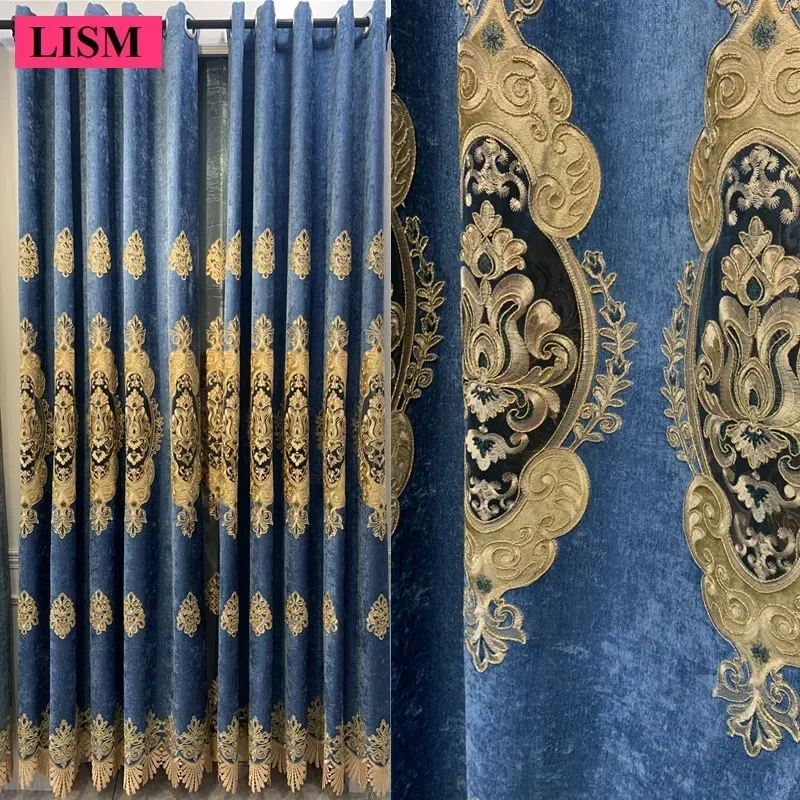 Luxury Hollow Embroidered Chenille Curtains for Bedroom Living Room Dining Room Blue Fabric Custom Window Blackout Decor Tulle
Luxury Hollow Embroidered Chenille Curtains for Bedroom Living Room Dining Room Blue Fabric Custom Window Blackout Decor Tulle