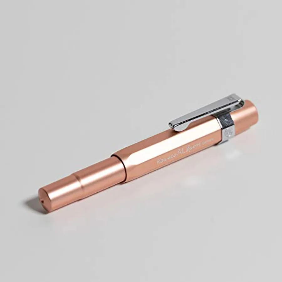 AL Sport Fountain Pen Rose Gold, Fine Nib Sport Octagonal Clip Chrome
AL Sport Fountain Pen Rose Gold, Fine Nib Sport Octagonal Clip Chrome