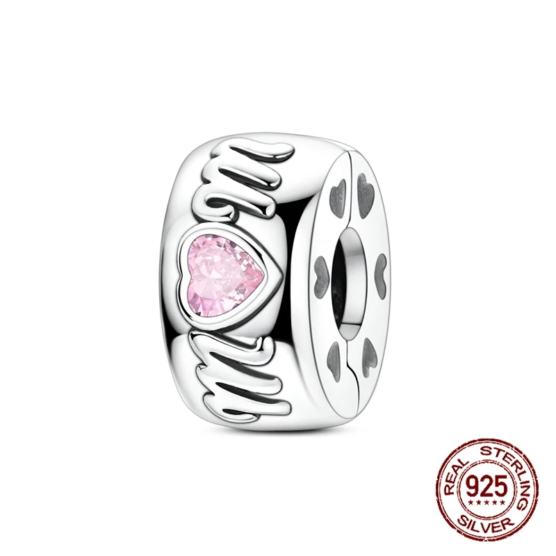 925 Sterling Silver Hypoallergenic Mom Lettering Pink Heart Crystal Charm Bead Fit Bracelets Mother's Day Jewelry Gift for Women
925 Sterling Silver Hypoallergenic Mom Lettering Pink Heart Crystal Charm Bead Fit Bracelets Mother's Day Jewelry Gift for Women