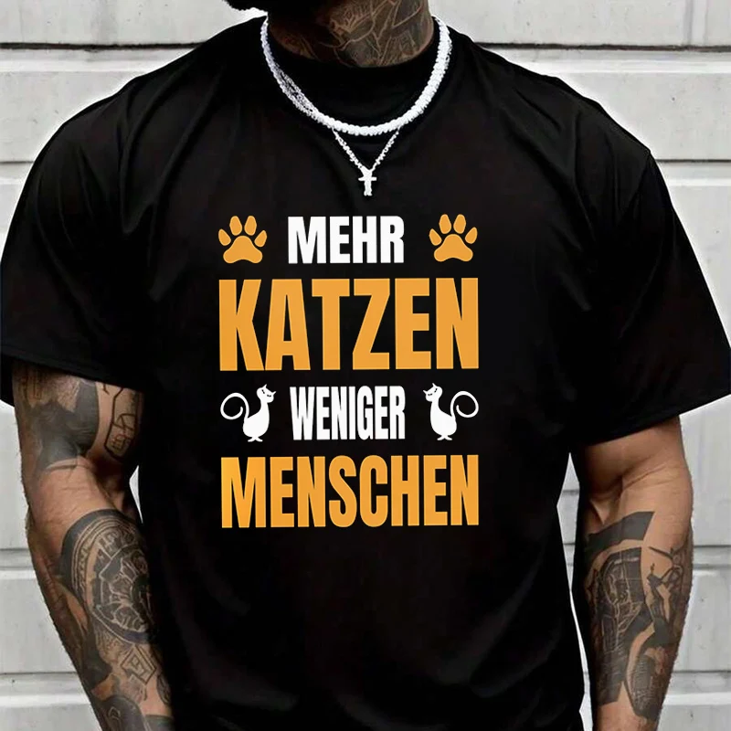 Katzenspruch Mehr Katzen Creative Print T Shirt Summer Short-sleeved Casual Tee Men Women Streetwear Loose T-shirt
Katzenspruch Mehr Katzen Creative Print T Shirt Summer Short-sleeved Casual Tee Men Women Streetwear Loose T-shirt