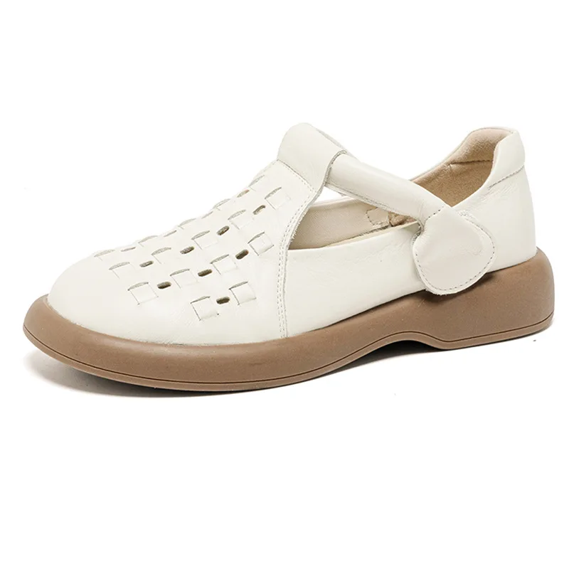 2026 Summer Flats Heel Shoes Women Summer Handmade Weave Hollow Out Breathable Genuine Cow Leather Low Heel Casual Shoes
2026 Summer Flats Heel Shoes Women Summer Handmade Weave Hollow Out Breathable Genuine Cow Leather Low Heel Casual Shoes
