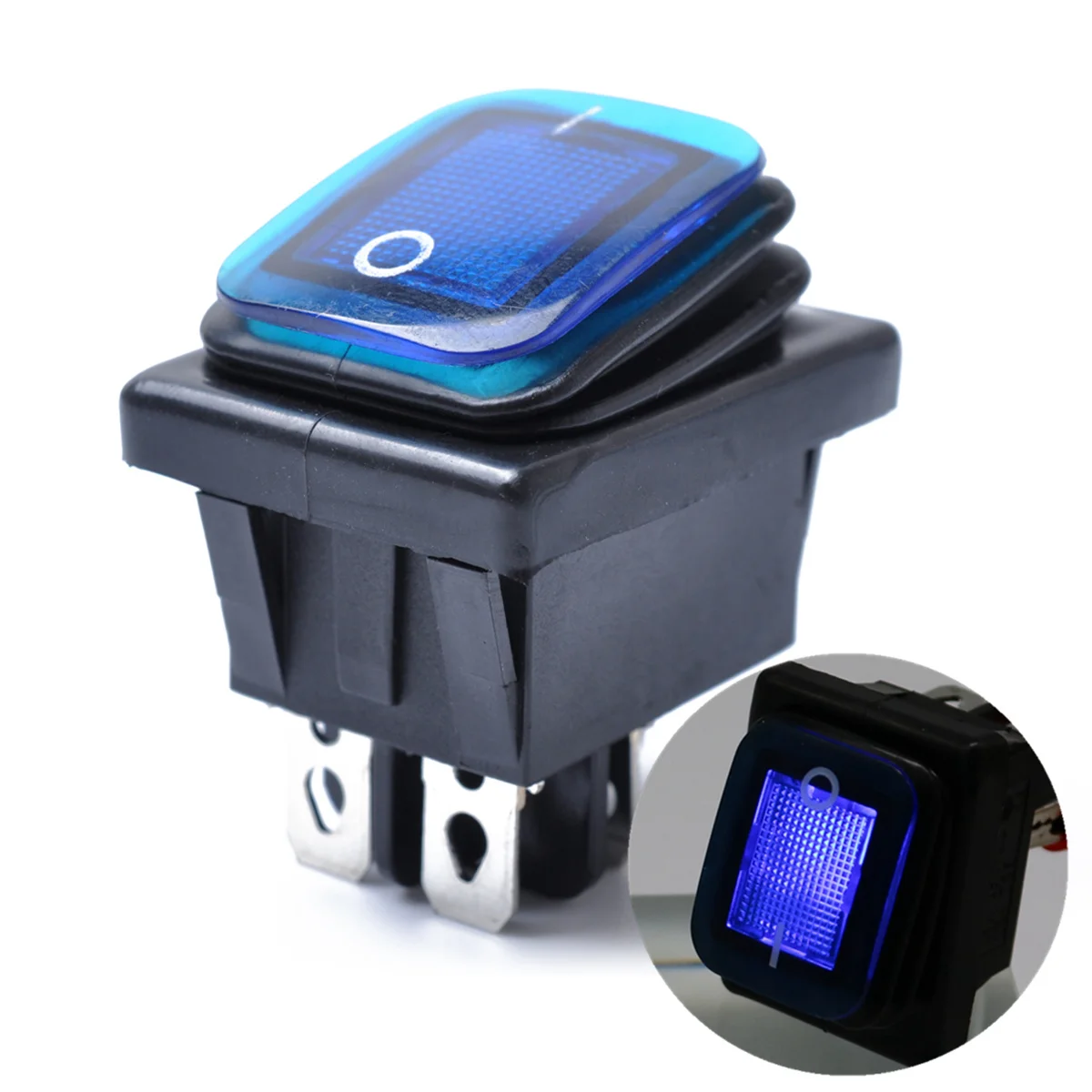 Waterproof Boat Rocker Switch 4-Pin 12V Dc Round Car Accessory Led Latching Blue Light Dustproof Jet Wash Resistant
Waterproof Boat Rocker Switch 4-Pin 12V Dc Round Car Accessory Led Latching Blue Light Dustproof Jet Wash Resistant