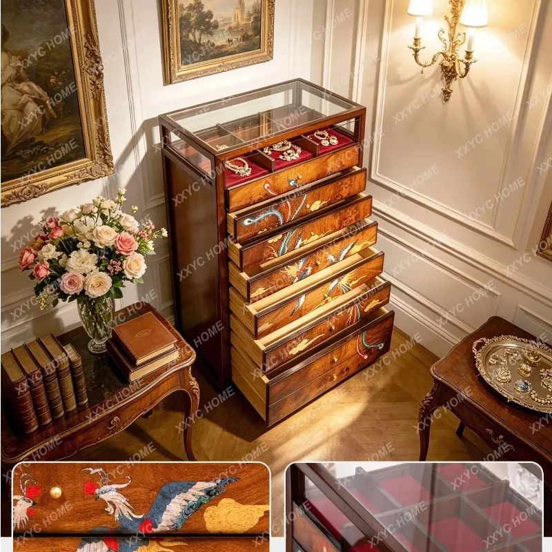 XX peach blossom core solid wood nut jewelry cabinet storage cabinet
XX peach blossom core solid wood nut jewelry cabinet storage cabinet