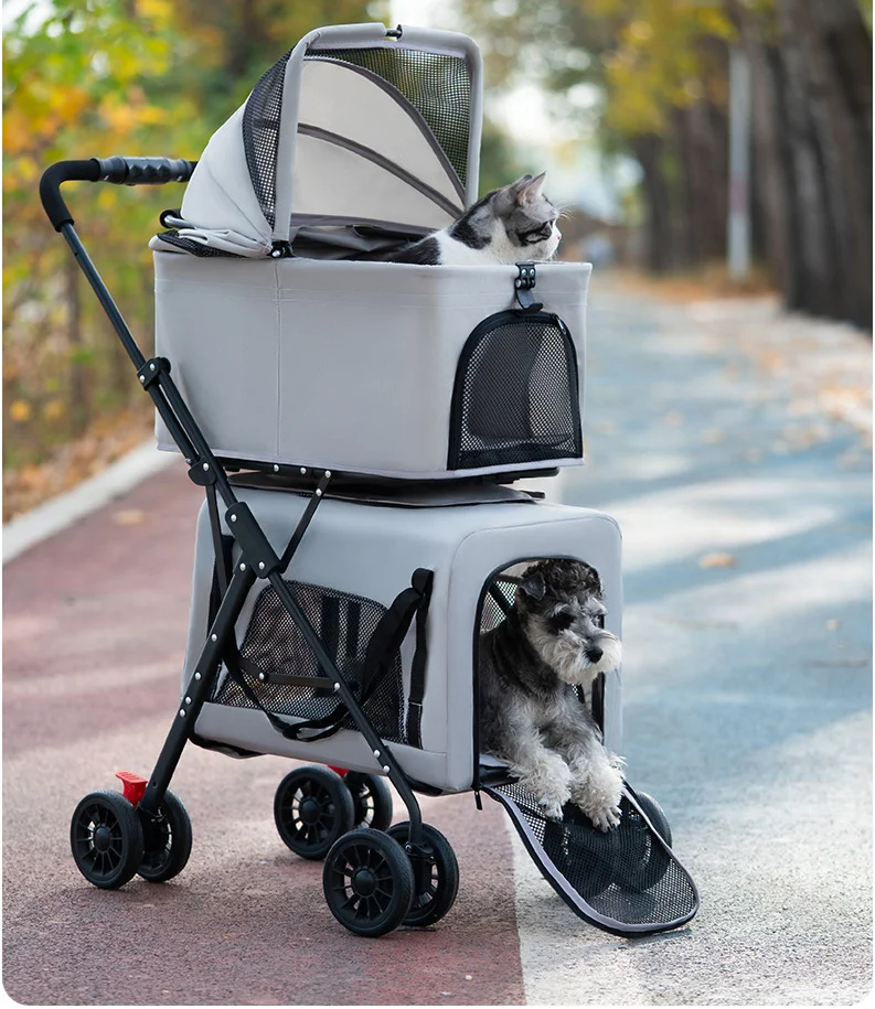 STLFLuxury 4-Wheel Portable Pet Transport Stroller Foldable Dog Carrier Double Layers Detachable Metal Large Capacity Compatible
STLFLuxury 4-Wheel Portable Pet Transport Stroller Foldable Dog Carrier Double Layers Detachable Metal Large Capacity Compatible