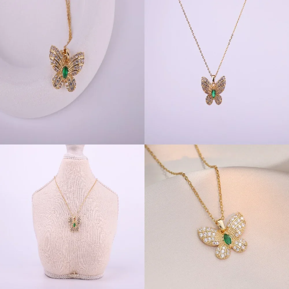 Necklace for women, cross-border supply from Europe and America, niche emerald fashion accessories, design sense, zircon butterf
Necklace for women, cross-border supply from Europe and America, niche emerald fashion accessories, design sense, zircon butterf
