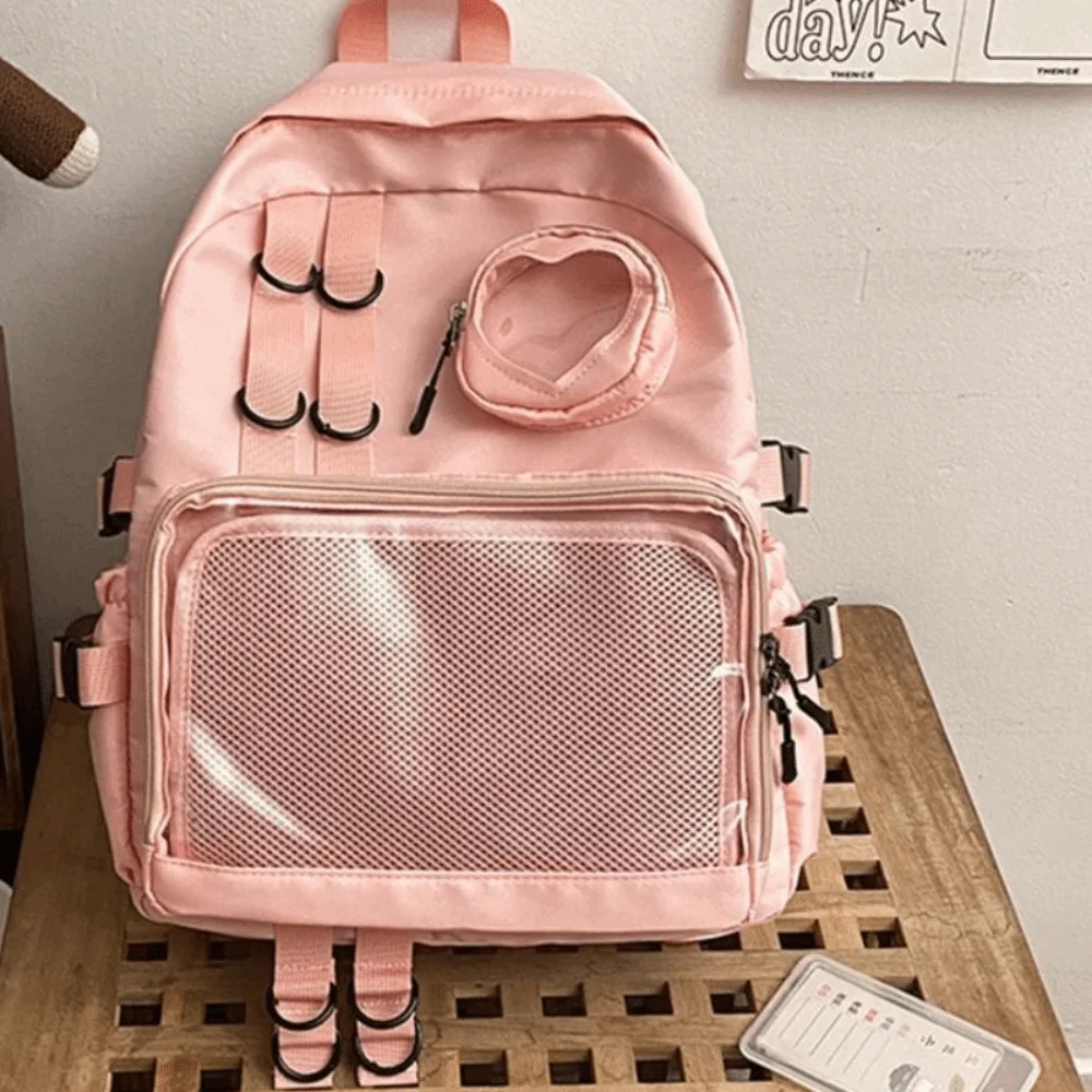 Casual Multi Pocket Students Backpack Large Capacity Mesh Transparent Backpack Korean Style Canvas School Bag Teenage
Casual Multi Pocket Students Backpack Large Capacity Mesh Transparent Backpack Korean Style Canvas School Bag Teenage