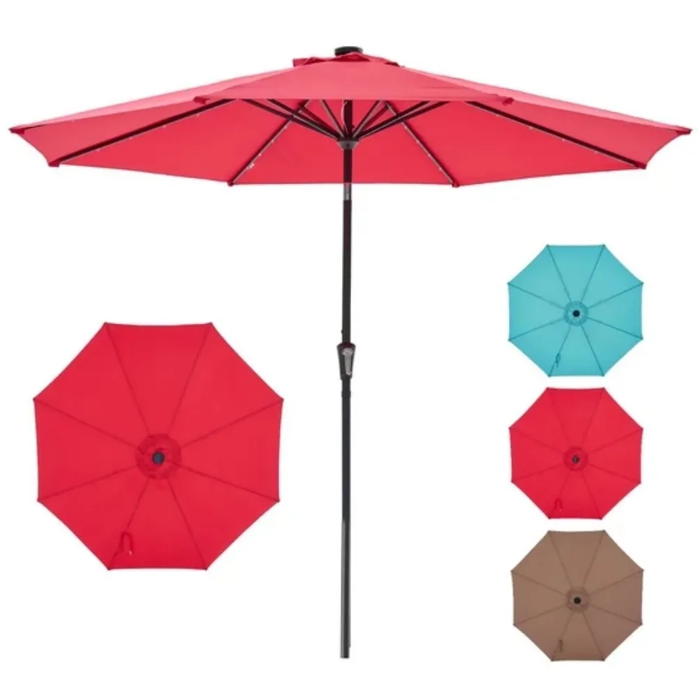 10 ft Patio Umbrella for Table, Outdoor Sun Umbrella with 32 LED Solar Lights, Red((Shipment from Walmart))
10 ft Patio Umbrella for Table, Outdoor Sun Umbrella with 32 LED Solar Lights, Red((Shipment from Walmart))