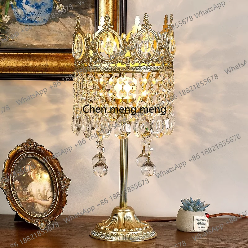 European light luxury crystal desk lamp, simple and atmospheric living room, warm French bedside table in bedroom, floor lamp
European light luxury crystal desk lamp, simple and atmospheric living room, warm French bedside table in bedroom, floor lamp