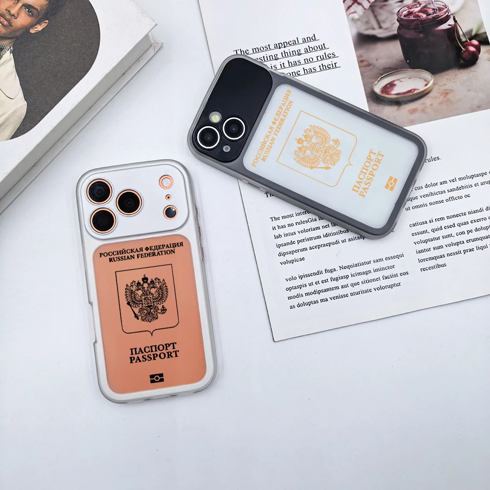 Luxury Russia Passport Label Phone Case For iPhone16Pro 14 13 17 15Pro Max PC+TPU Anti-drop Back Cover Funda
Luxury Russia Passport Label Phone Case For iPhone16Pro 14 13 17 15Pro Max PC+TPU Anti-drop Back Cover Funda