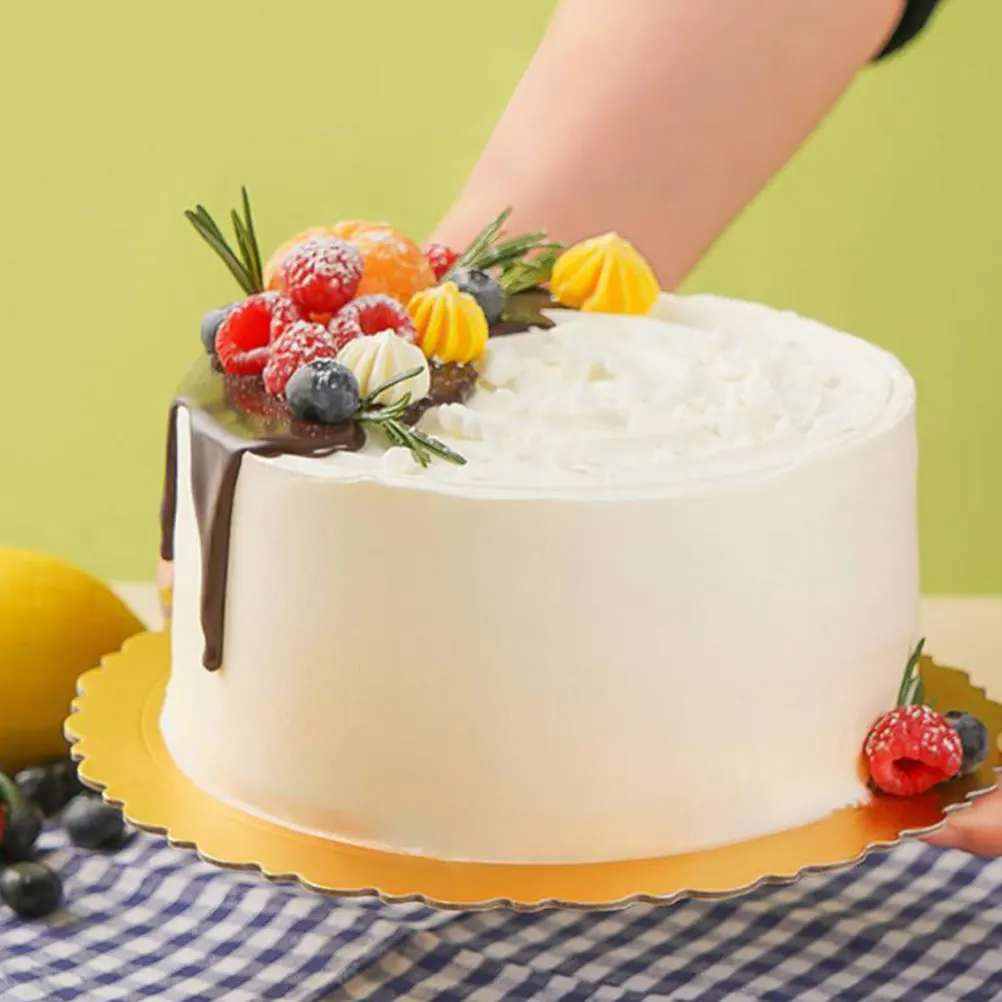 12 Pcs Golden 10 Inch Cake Board Round Base for Weddings Birthday Parties Bakery Display Mousse Strawberries Trays
12 Pcs Golden 10 Inch Cake Board Round Base for Weddings Birthday Parties Bakery Display Mousse Strawberries Trays