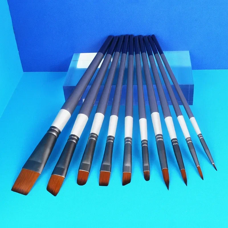 10 pcs Student high quality nylon hair wooden pod oil paint brush painting tool set watercolor gouache acrylic oil paint brush
10 pcs Student high quality nylon hair wooden pod oil paint brush painting tool set watercolor gouache acrylic oil paint brush