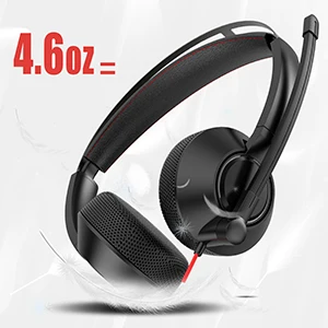 Sdf90cdc09f33499ea84cfd9fe8e3c0eaX BINNUNE Business Headsets Wired Work Headphones for Laptop PC Computer with Noise Cancelling Mic for Zoom Office Conference