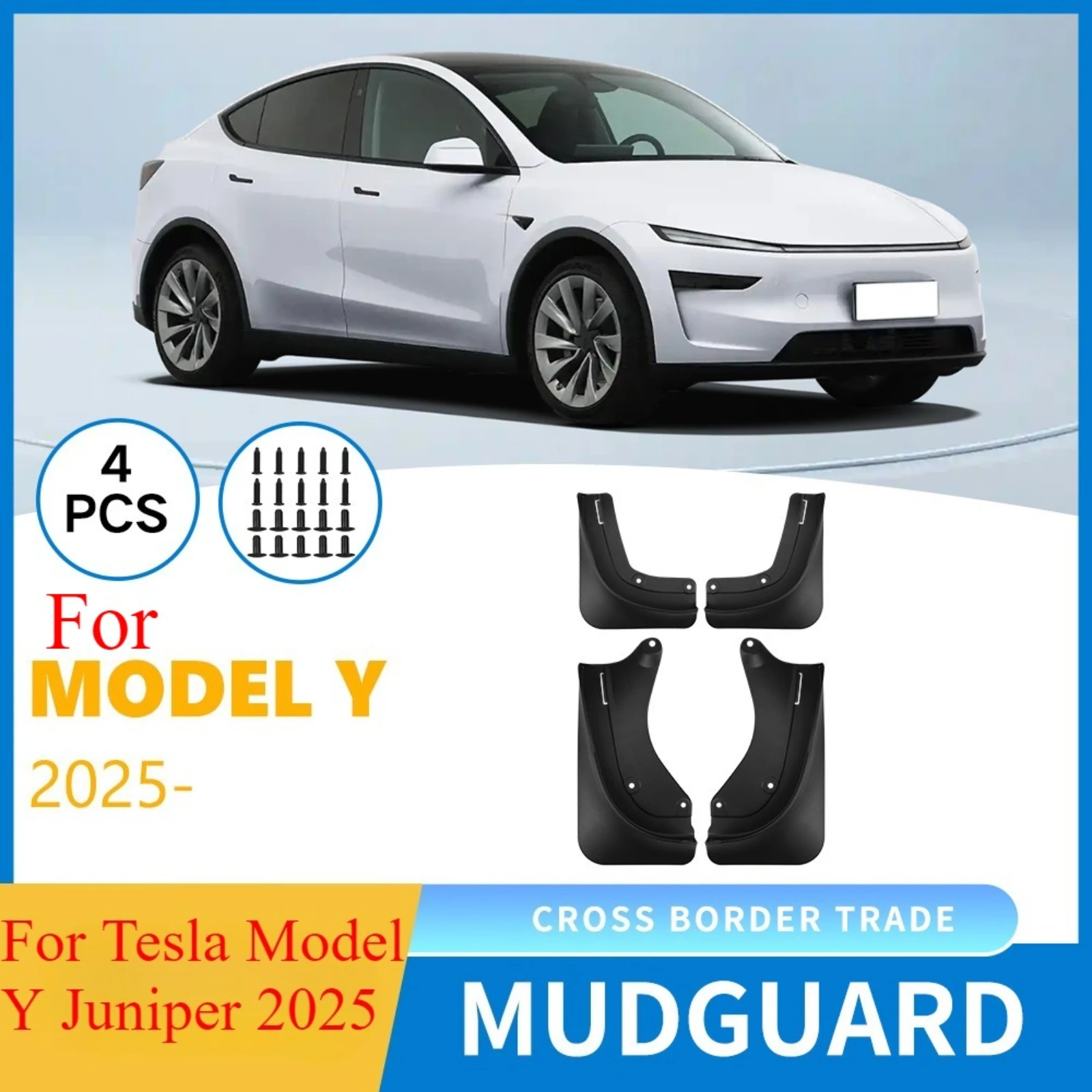 For Tesla Model Y Juniper 2025 RefreshMud Flaps Premium TPE+PP Fender Splash Guards, EV Exterior Protection Accessories
For Tesla Model Y Juniper 2025 RefreshMud Flaps Premium TPE+PP Fender Splash Guards, EV Exterior Protection Accessories