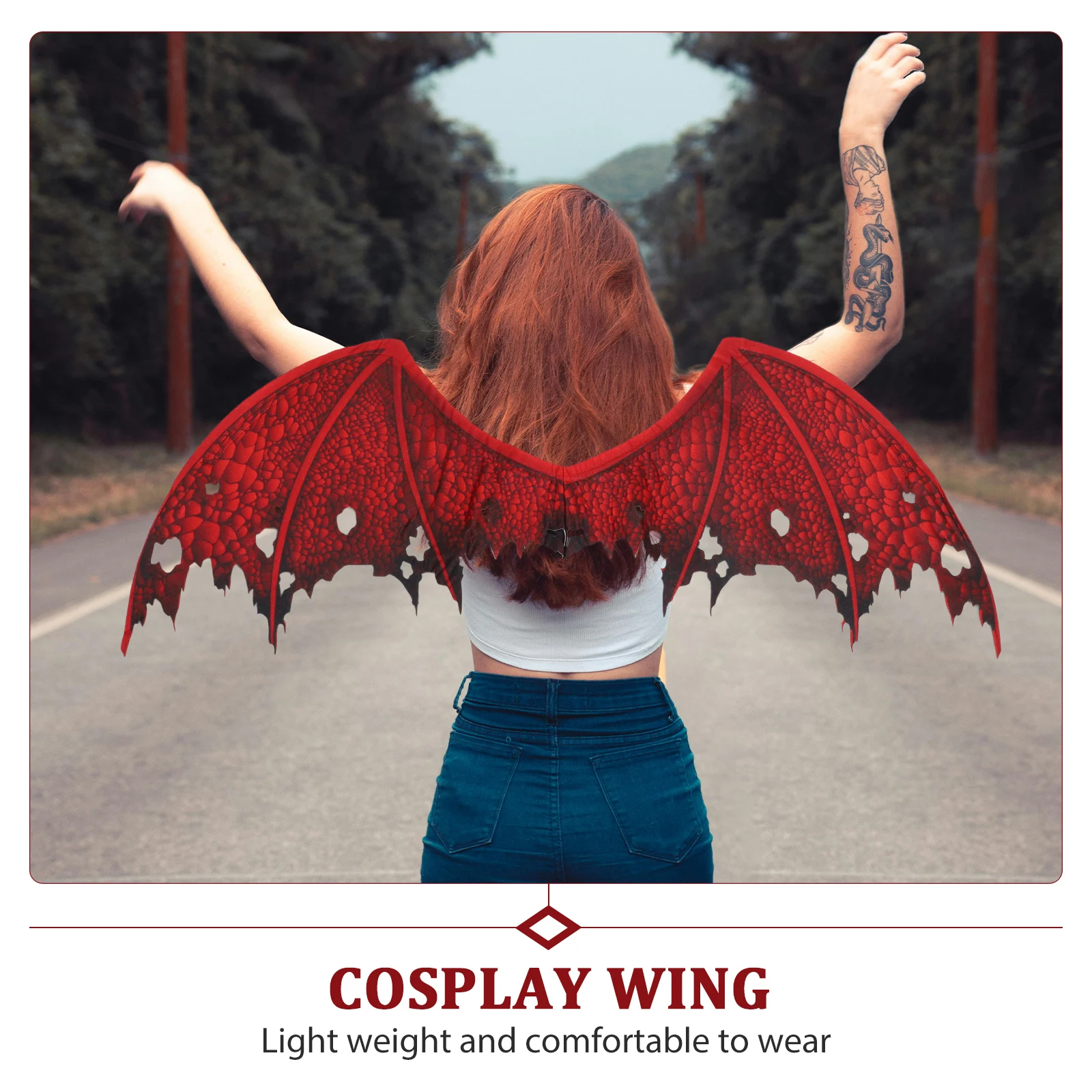 Red Wings Prop Lightweight For Halloween Masquerade Party Supplies Cosplay Accessory Photo Props Adult Size
Red Wings Prop Lightweight For Halloween Masquerade Party Supplies Cosplay Accessory Photo Props Adult Size