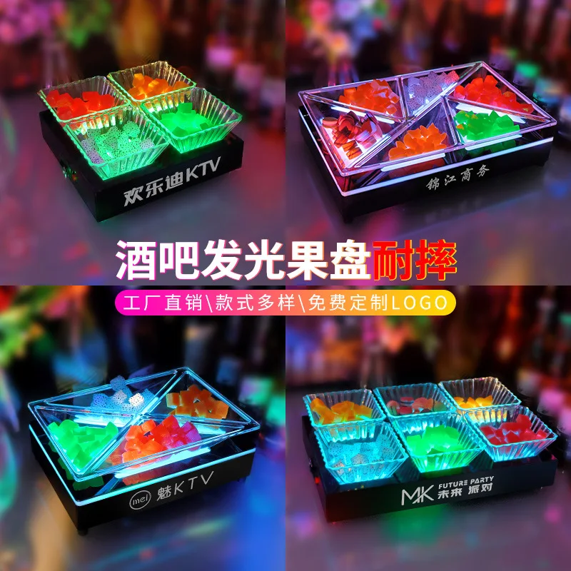 KTV fruit plate, bar snack plate ABS four or six grid luminous plate, rechargeable fruit plate, plate creative snack
KTV fruit plate, bar snack plate ABS four or six grid luminous plate, rechargeable fruit plate, plate creative snack
