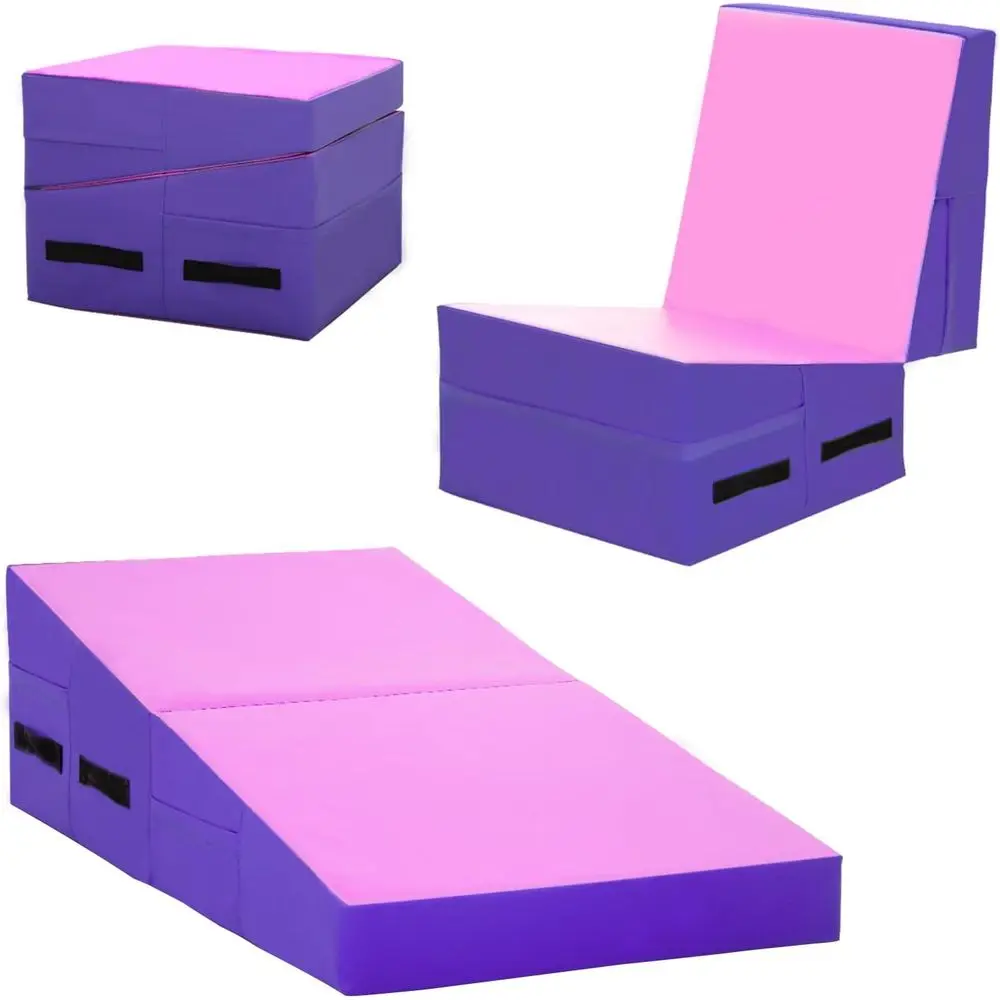 Indoor/Outdoor Incline Tumbling Mat with Non-Slip Surface and Handles, Perfect for Gymnastics, Yoga, and Home Gym Use
Indoor/Outdoor Incline Tumbling Mat with Non-Slip Surface and Handles, Perfect for Gymnastics, Yoga, and Home Gym Use