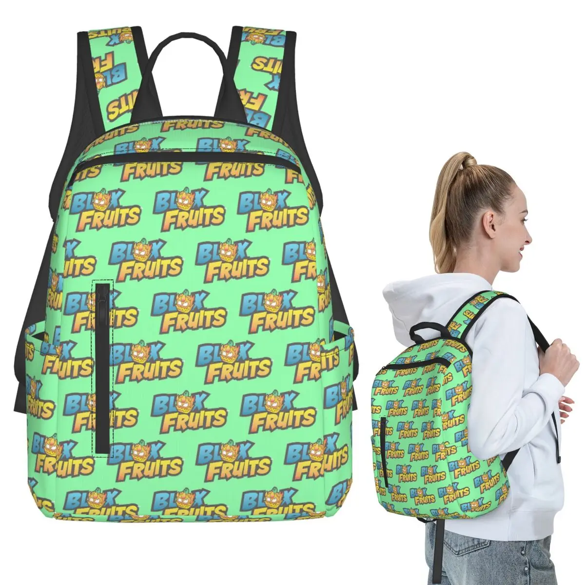 Blox Fruits Gaming Logo Backpack Student BookBag Kids School Bag Computer Shoulder Bags Men Women
Blox Fruits Gaming Logo Backpack Student BookBag Kids School Bag Computer Shoulder Bags Men Women
