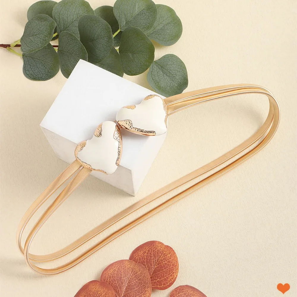 Fashion Traceless Elastic Spring Belt Stealth Glossy Heart Belt Metallic No Punching Stretch Waist Belt Ladies Jeans
Fashion Traceless Elastic Spring Belt Stealth Glossy Heart Belt Metallic No Punching Stretch Waist Belt Ladies Jeans