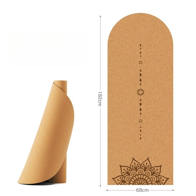 Natural Rubber Arch Shape Cork Yoga Mat Printed Non-slip Sports Mat Sweat-absorbing Oval Curve Pilates Mats 182*68cm*0.5cm
Natural Rubber Arch Shape Cork Yoga Mat Printed Non-slip Sports Mat Sweat-absorbing Oval Curve Pilates Mats 182*68cm*0.5cm