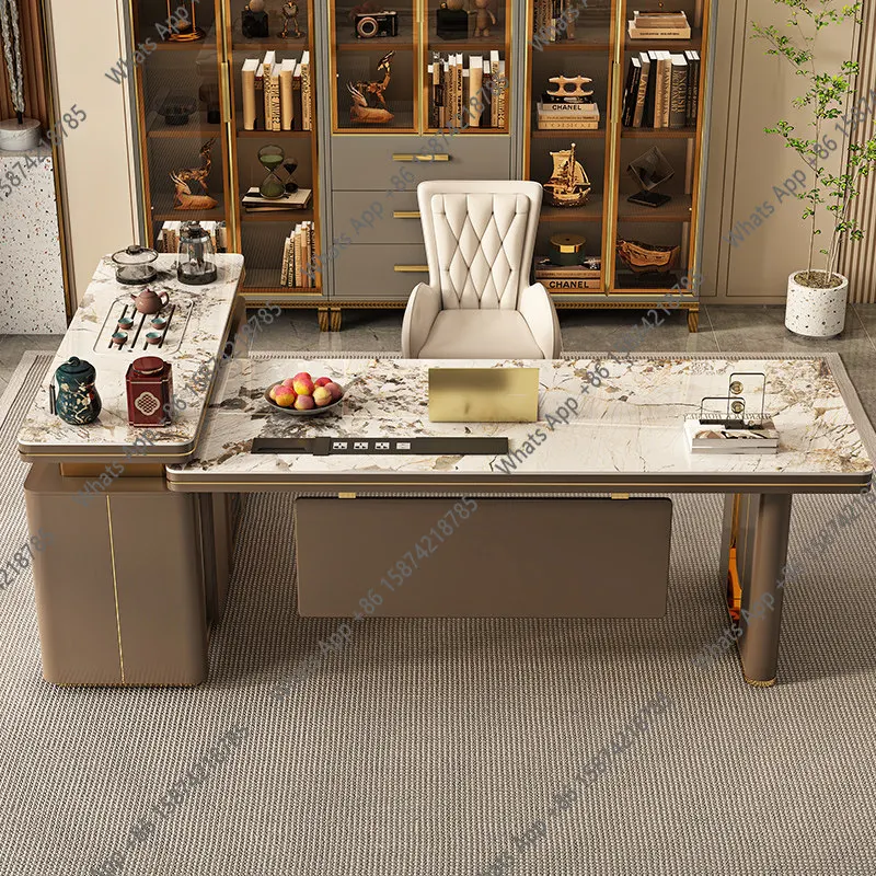 Rt New Light Luxury Desk And Chair Combination Corner Office Computer Table Rock Slab Integrated Boss Table Minimalist
Rt New Light Luxury Desk And Chair Combination Corner Office Computer Table Rock Slab Integrated Boss Table Minimalist