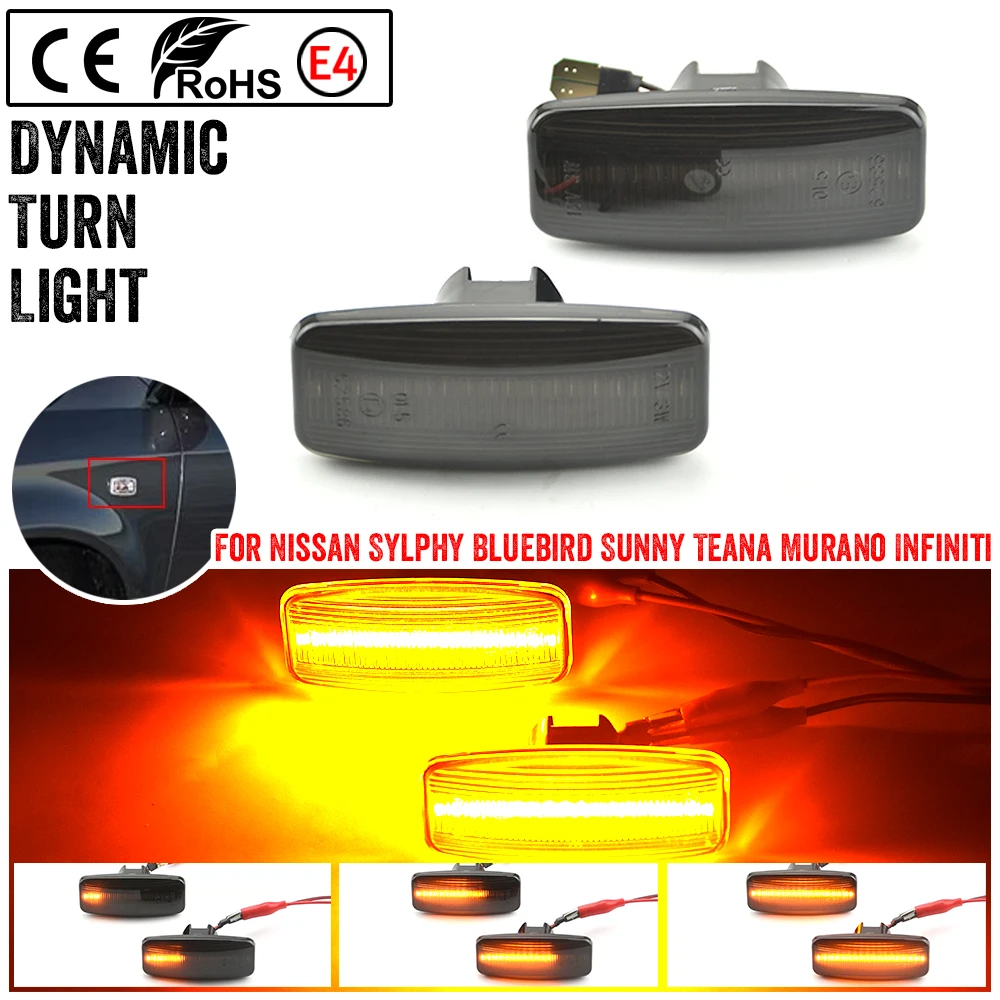 Динамический боковой указатель поворота для Nissan Sylphy Bluebird Sunny Teana Murano Infiniti M35 FX45 FX35 QX60 боковые габаритные огни
Динамический боковой указатель поворота для Nissan Sylphy Bluebird Sunny Teana Murano Infiniti M35 FX45 FX35 QX60 боковые габаритные огни