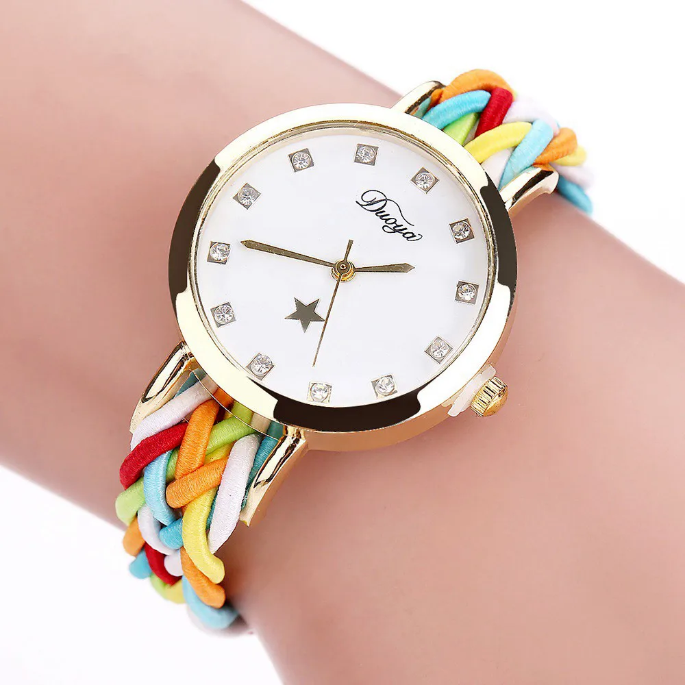 Drop Shipping Fashion Women Gold Braided Leather Wrist Watch For Women Ladies Star Crystal Luxury Crystal Quartz Watch Clock
Drop Shipping Fashion Women Gold Braided Leather Wrist Watch For Women Ladies Star Crystal Luxury Crystal Quartz Watch Clock