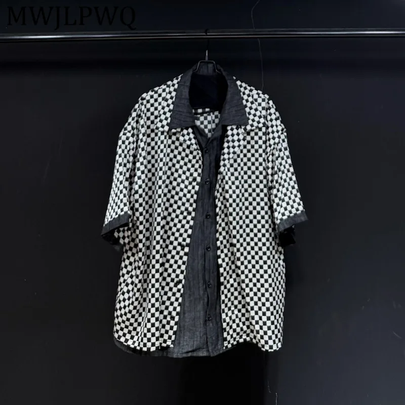 MWJLPWQ Retro Plaid Short-Sleeve Shirt For Men Breathable Unique Single Breasted Summer New Turn-Down Collar Casual Tops 16075
MWJLPWQ Retro Plaid Short-Sleeve Shirt For Men Breathable Unique Single Breasted Summer New Turn-Down Collar Casual Tops 16075