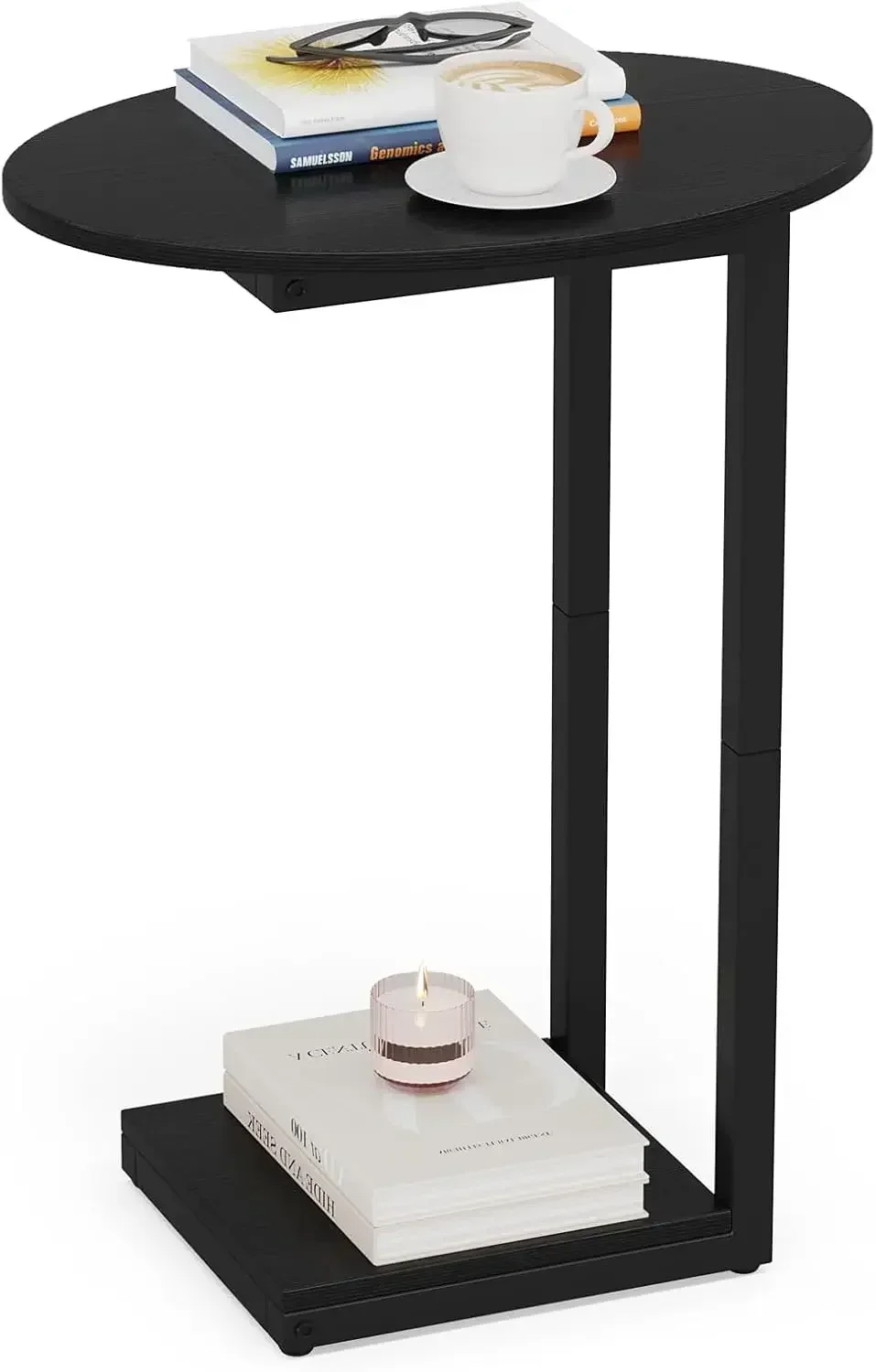 Small Side Table End Table, C-Shaped Wood Coffee Table TV Tray for Eating Couch Tables for Small Space, Living Room, (Black)
Small Side Table End Table, C-Shaped Wood Coffee Table TV Tray for Eating Couch Tables for Small Space, Living Room, (Black)