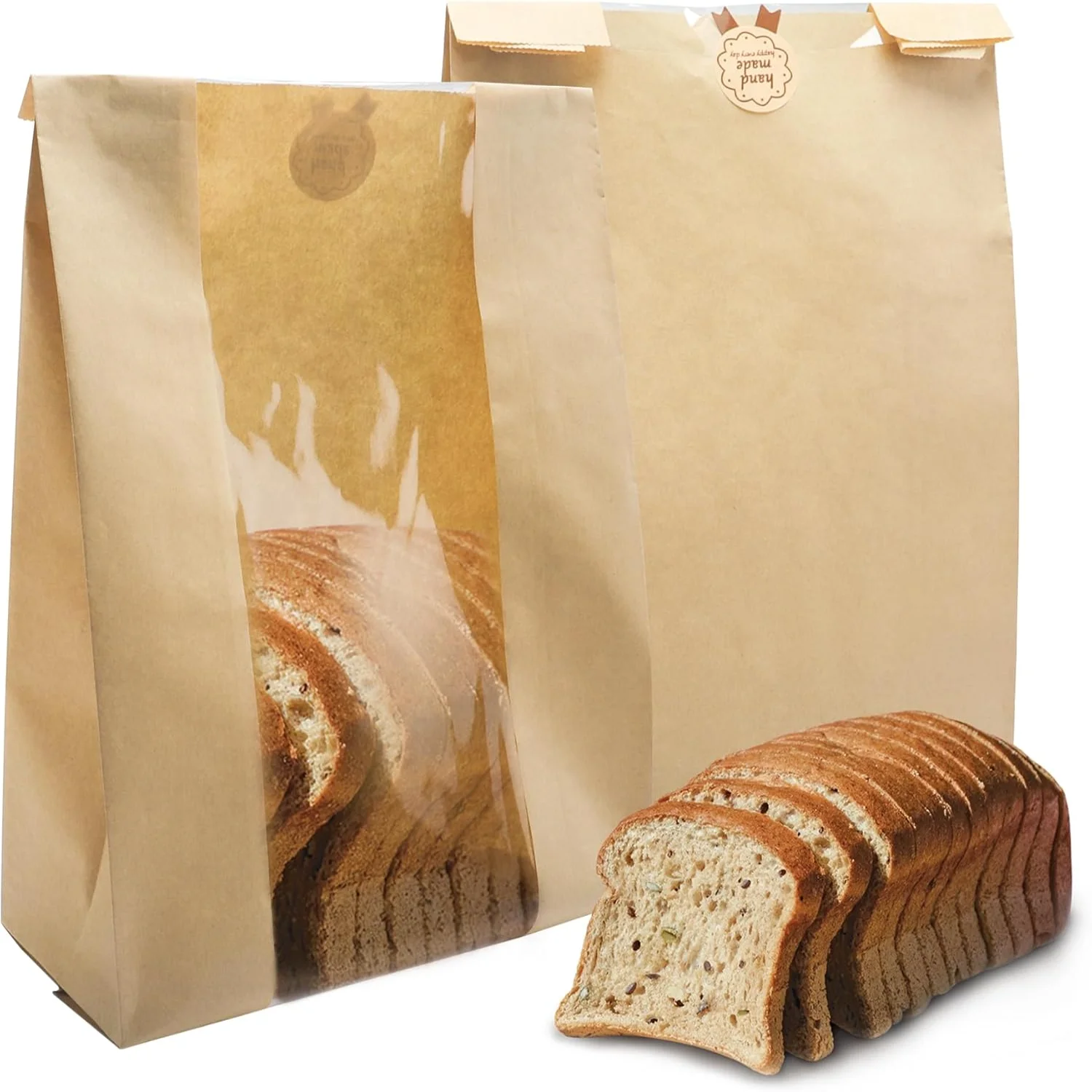 25 Packs Paper Bags For Homemade Bread, Bread Sourdough, Large Kraft Paper Bakery Bags With Window, Food Packing
25 Packs Paper Bags For Homemade Bread, Bread Sourdough, Large Kraft Paper Bakery Bags With Window, Food Packing