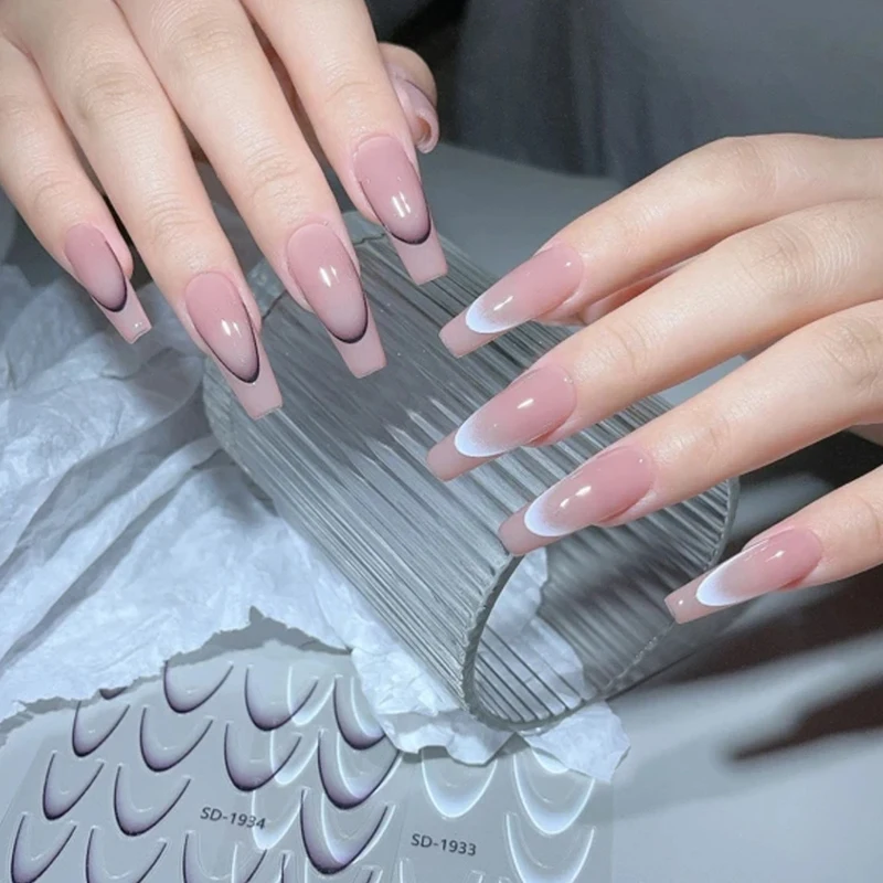 Simple Exquisite Gradient Color French Manicure Nail Art Designs Stickers Self-Adhesive DIY Decoration Tools Nail Stickers
Simple Exquisite Gradient Color French Manicure Nail Art Designs Stickers Self-Adhesive DIY Decoration Tools Nail Stickers