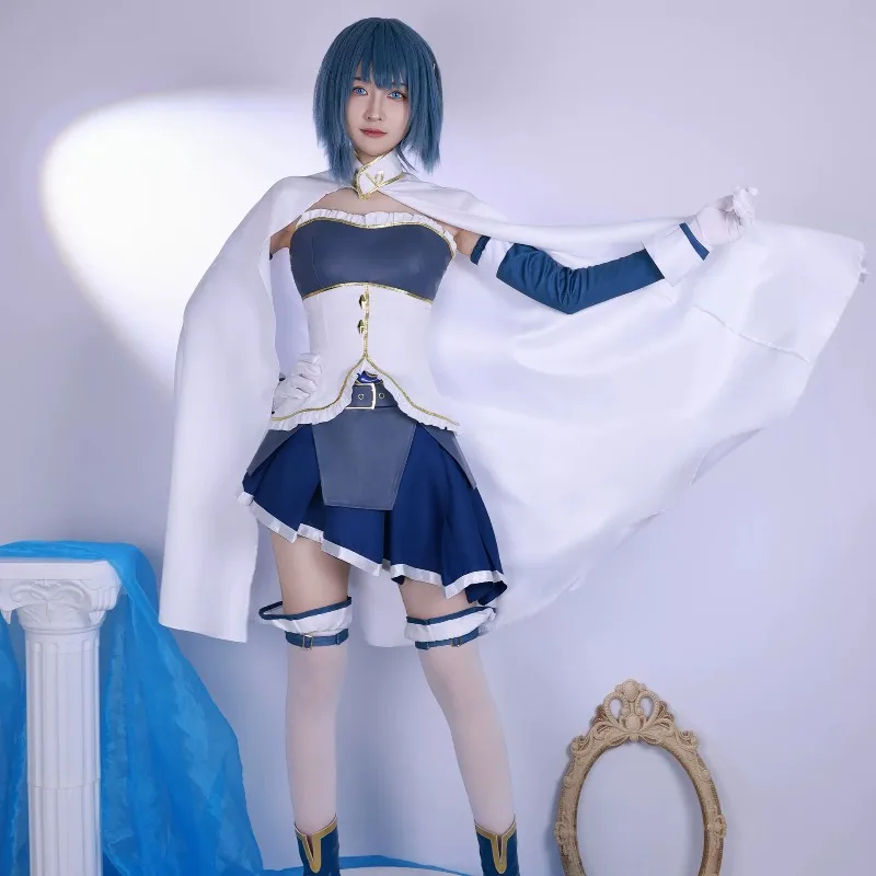 Blue White Magical Girl Outfit Cosplay Costume Puella Magi Madoka Magica Miki Sayaka Full Set Cape Skirt for Women Halloween
Blue White Magical Girl Outfit Cosplay Costume Puella Magi Madoka Magica Miki Sayaka Full Set Cape Skirt for Women Halloween