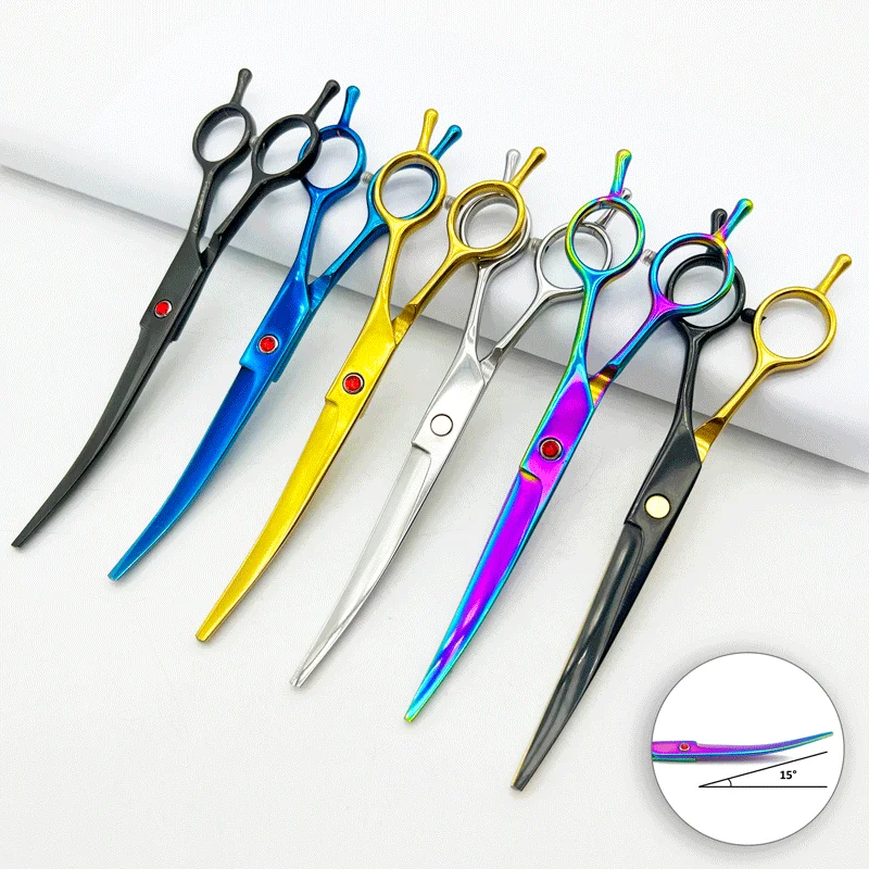 7.5 Inch Professional Pet Grooming Scissors Curved chunking Scissors Straight Chunking Scissors For Dogs & Cats For DIY use
7.5 Inch Professional Pet Grooming Scissors Curved chunking Scissors Straight Chunking Scissors For Dogs & Cats For DIY use
