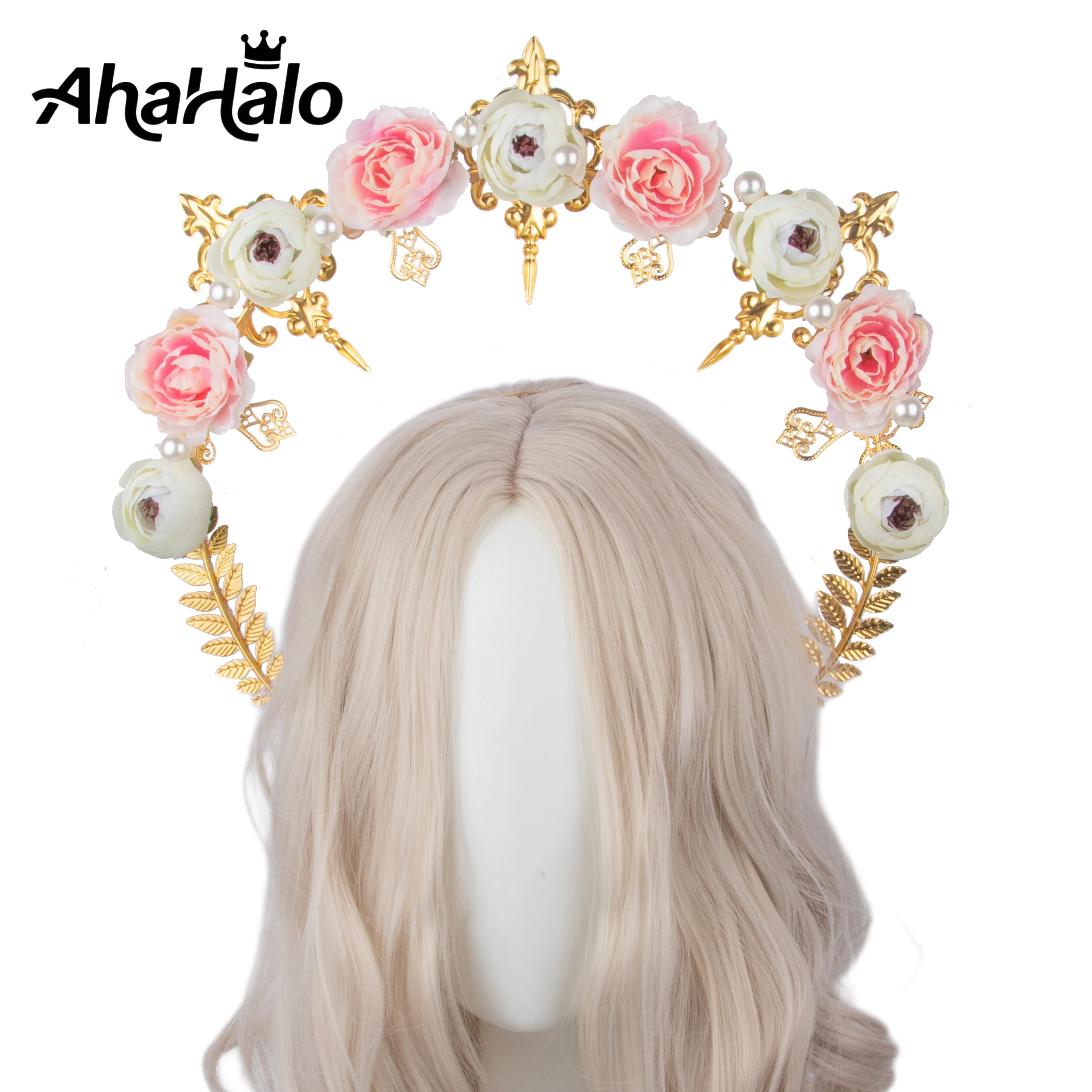 Handmade Double sided Mary Goddess Halo Crown Boho Style Hair Wreath Floral Headpiece Halo For Wedding Party Festival Photos
Handmade Double sided Mary Goddess Halo Crown Boho Style Hair Wreath Floral Headpiece Halo For Wedding Party Festival Photos