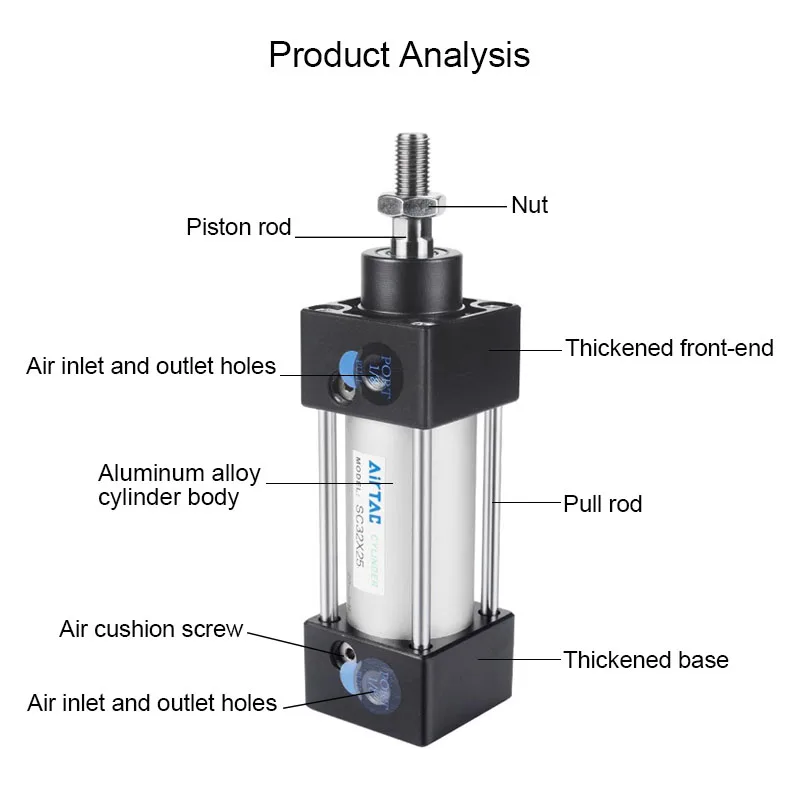 AIRTAC Original SC Standard Stroke Cylinder SC50 25 50 75 100 125 150 175 200 250 300 350 400 450 500 600 700 800 900 1000
AIRTAC Original SC Standard Stroke Cylinder SC50 25 50 75 100 125 150 175 200 250 300 350 400 450 500 600 700 800 900 1000