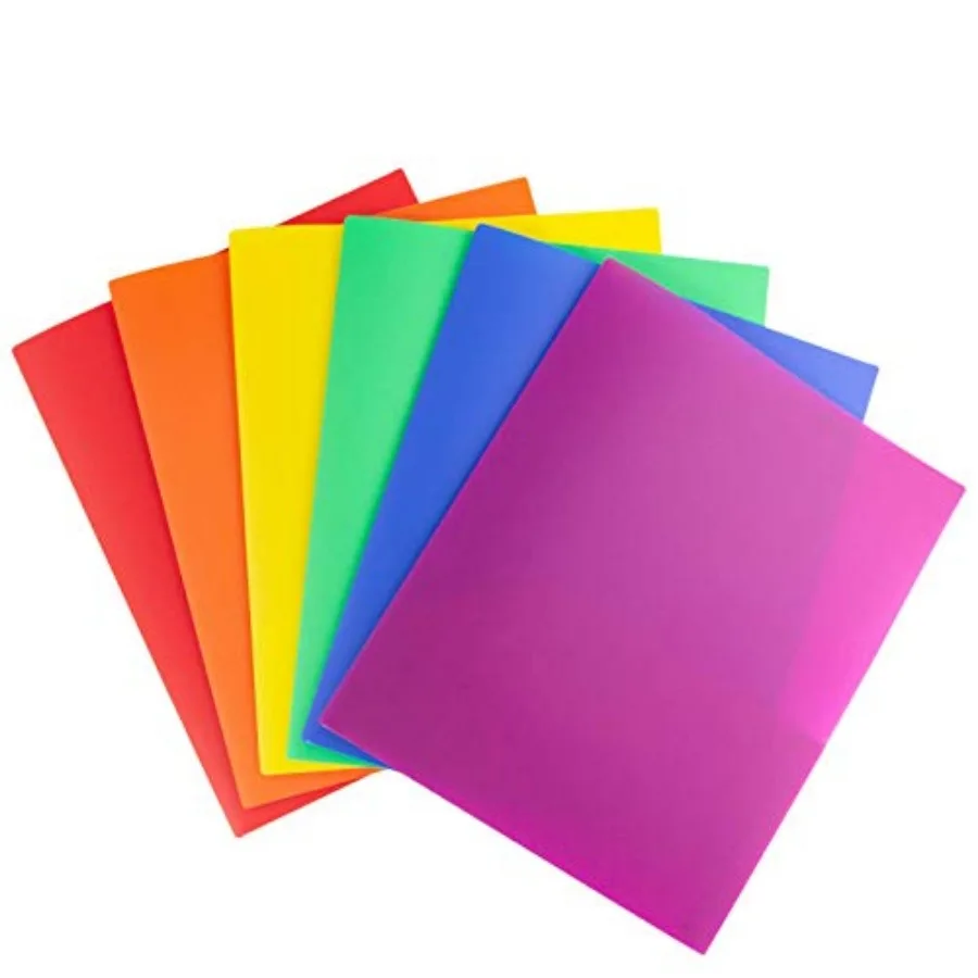 Plastic 2-Pocket Folders,Assorted Colors,8.5x11 Document Folders for School and Office, Heavy Duty Poly, Long Lasting, Includes
Plastic 2-Pocket Folders,Assorted Colors,8.5x11 Document Folders for School and Office, Heavy Duty Poly, Long Lasting, Includes