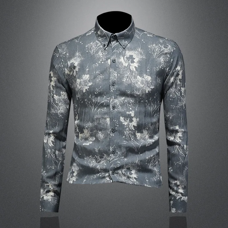 Luxury Printed Long Sleeved Shirt for Men Fashion Casual Business Dress Shirt Slim Fit Social Party Tuxedo Blouse Men Clothing
Luxury Printed Long Sleeved Shirt for Men Fashion Casual Business Dress Shirt Slim Fit Social Party Tuxedo Blouse Men Clothing
