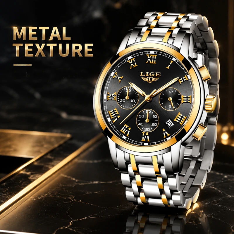 LIGE Top Brand Classic Man Watch Fashion Luxury Steel Band Casual Sports Auto Date Clock Waterproof Luminous Quartz Watches Male
LIGE Top Brand Classic Man Watch Fashion Luxury Steel Band Casual Sports Auto Date Clock Waterproof Luminous Quartz Watches Male