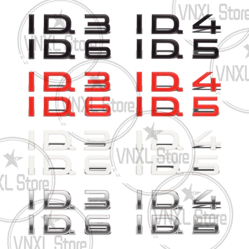 Car-Styling For VW ID.3 ID.4 ID.5 ID.6 Electric Vehicle Letter 3D Metal Stickers Car Trunk Body Emblem Auto Decals Accessories
Car-Styling For VW ID.3 ID.4 ID.5 ID.6 Electric Vehicle Letter 3D Metal Stickers Car Trunk Body Emblem Auto Decals Accessories