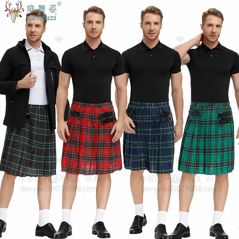 Mens Scottish Traditional Highland Tartan Kilt Stage Performance Skirt Cosplay Halloween Carnival Fancy Party Dress 
Mens Scottish Traditional Highland Tartan Kilt Stage Performance Skirt Cosplay Halloween Carnival Fancy Party Dress