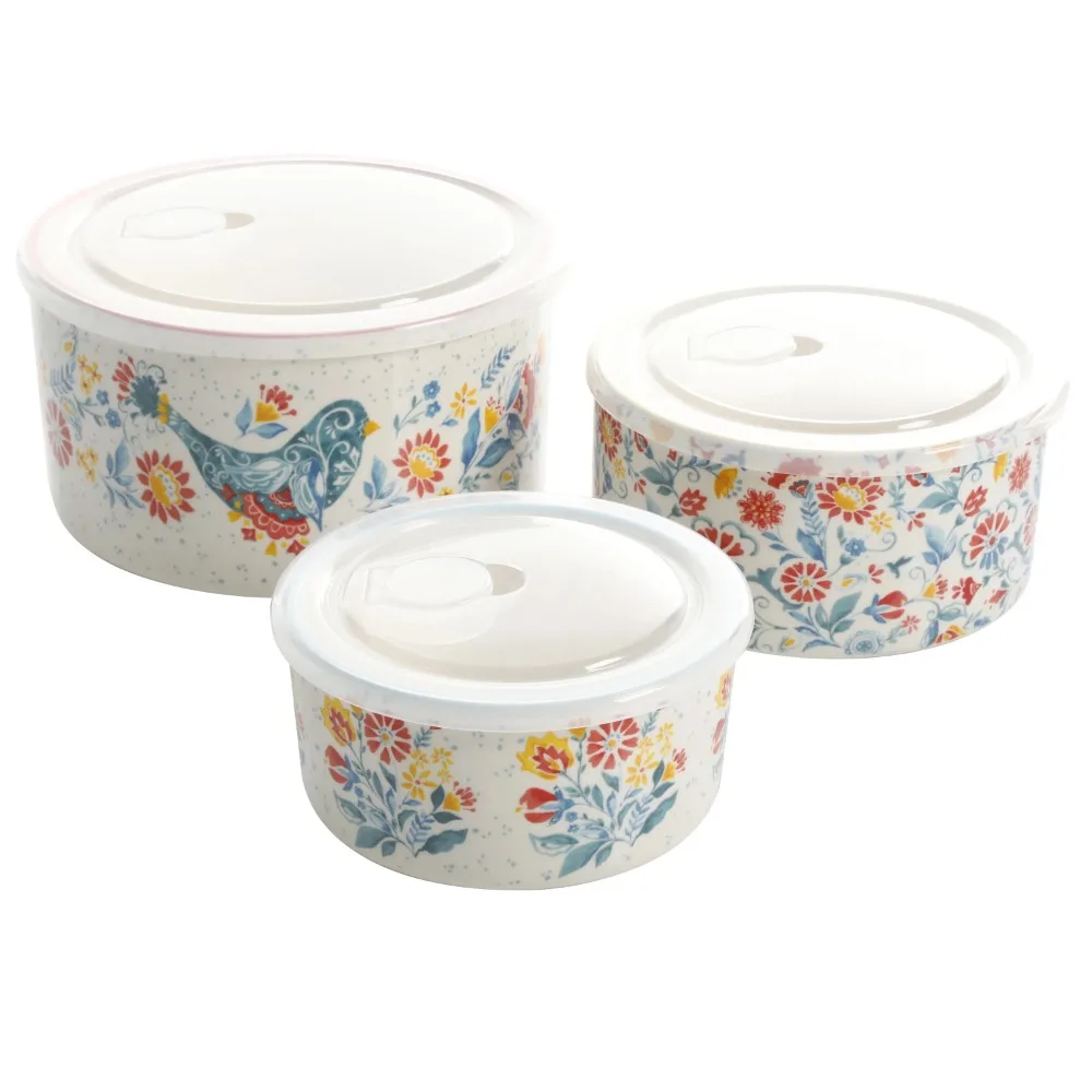 6-Piece Round Ceramic Nesting Bowls, Bowls nest for compact and convenient storage, Bowls are made of durable stoneware
6-Piece Round Ceramic Nesting Bowls, Bowls nest for compact and convenient storage, Bowls are made of durable stoneware