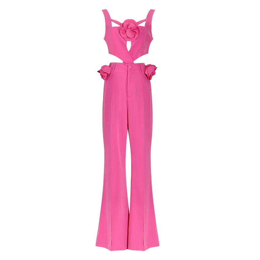 Niche Ladies' Spring Summer Set Deconstructive Jumpsuit Three-dimensional Flower Cross Detachable Vest Women's Two-piece Set
Niche Ladies' Spring Summer Set Deconstructive Jumpsuit Three-dimensional Flower Cross Detachable Vest Women's Two-piece Set