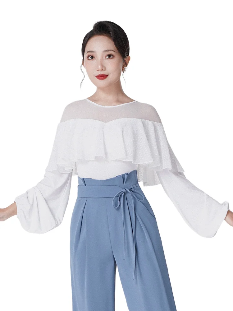 2023 Women's Ballroom Latin Leotard Long-sleeved Professional Waltz Dancing Practice Top F1103
2023 Women's Ballroom Latin Leotard Long-sleeved Professional Waltz Dancing Practice Top F1103