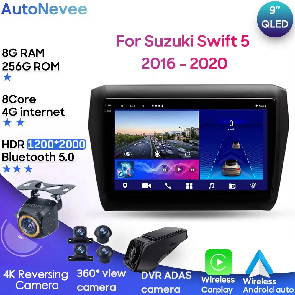 Автомобильный стерео-плеер для Suzuki Swift 5 2016-2020, мультимедийный плеер, подключи и работай, беспроводной, Carplay, Android, Автомобильный GPS, без 2din DVD
Автомобильный стерео-плеер для Suzuki Swift 5 2016-2020, мультимедийный плеер, подключи и работай, беспроводной, Carplay, Android, Автомобильный GPS, без 2din DVD