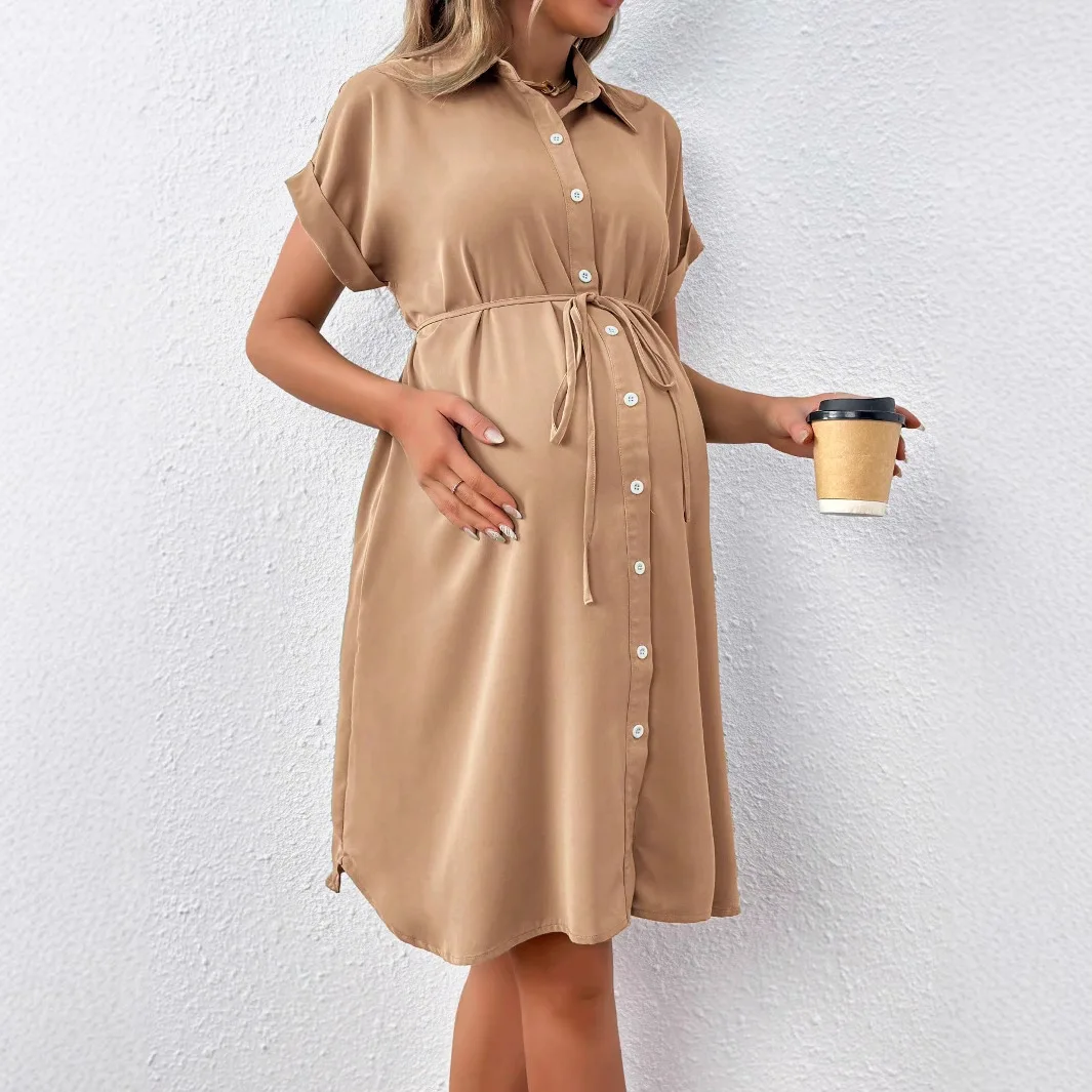 Maternity Dresses Photoshoot Women Clothes Summer Striped Short Sleeve Pregnant Button-down Casual Dress Fashion Shirt Clothing
Maternity Dresses Photoshoot Women Clothes Summer Striped Short Sleeve Pregnant Button-down Casual Dress Fashion Shirt Clothing